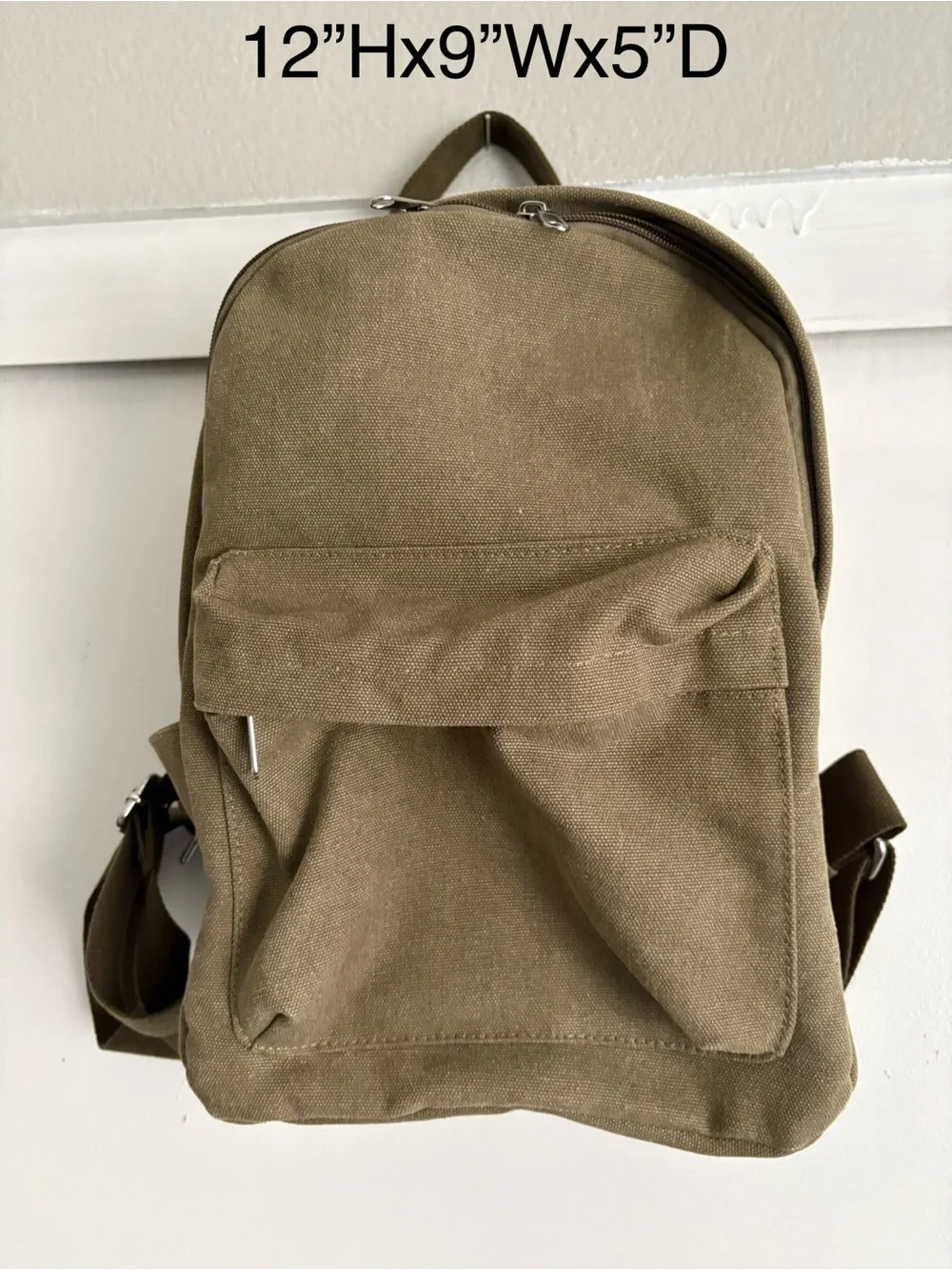 Canvas Backpack - Olive Green